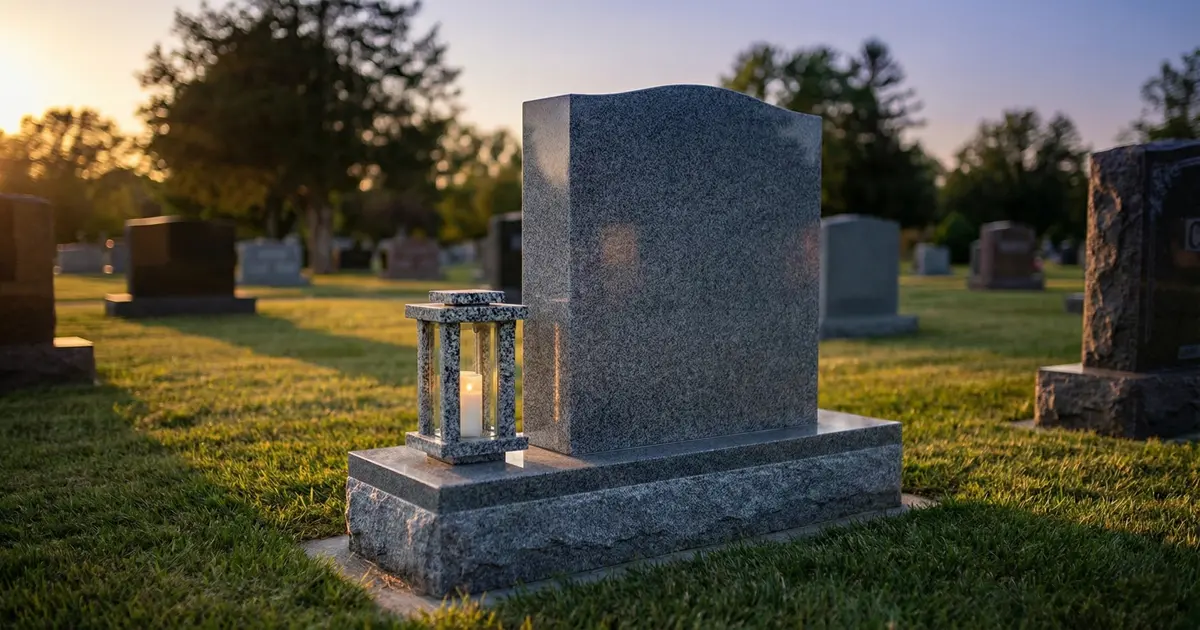 Granite Lanterns for Headstones and Grave Memorials